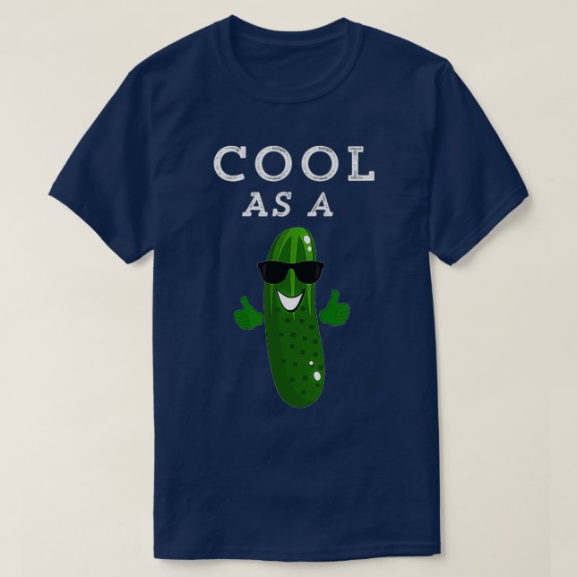 Cool As A Cucumber Kids Funny Cute Idiom Dude Thum T Shirt (Design framsida)