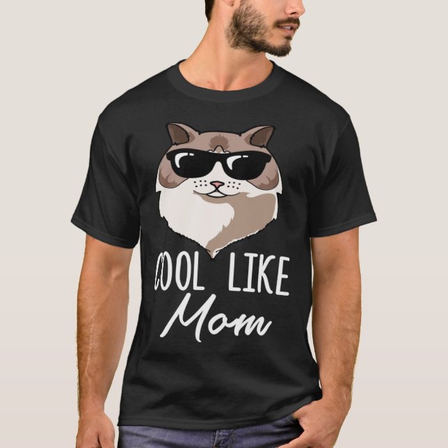 Cool as Mama  Ragdoll Cat Mum Christmas T Shirt (Framsida)