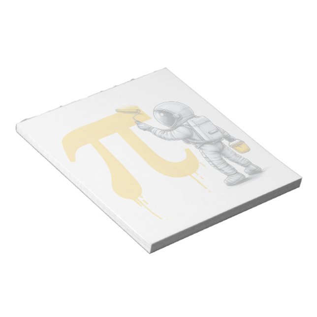 Cool astronaut målning Pi-symbol Pi-dagen  Anteckningsblock (Vinklad)