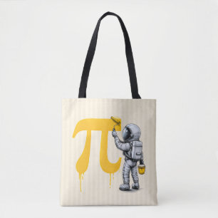 Cool astronaut målning Pi-symbol Pi-dagen Tygkasse