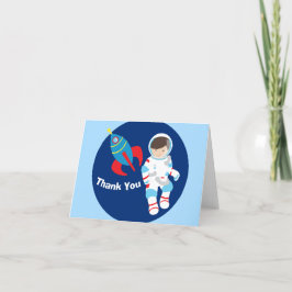 Cool Astronaut Rymdskepp Barn Tack Kort