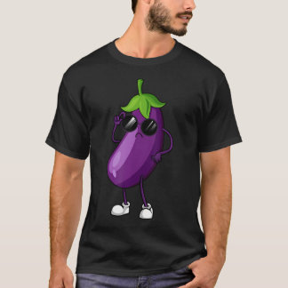 Cool auberginekonst för män kvinnor Kid grönsak au T Shirt