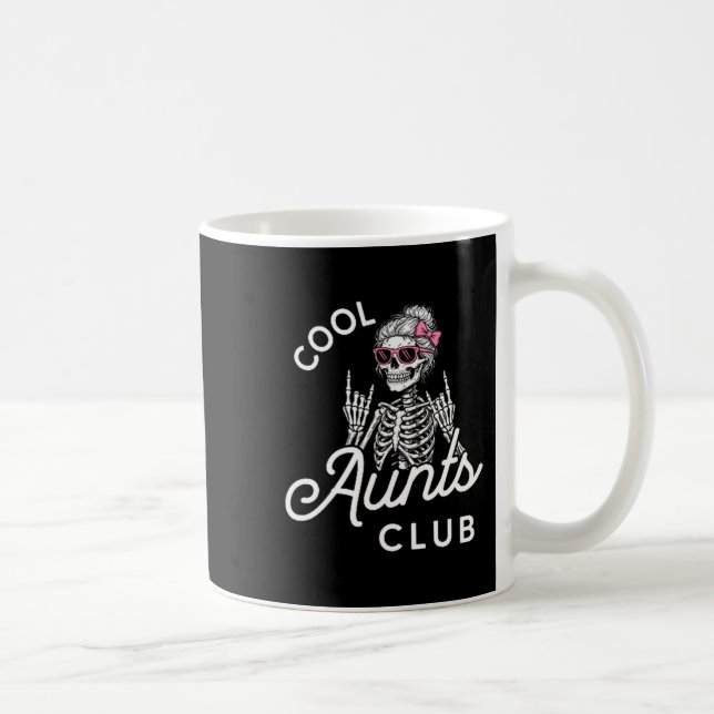 Cool Aunt Club Funny Skeleton Family Kids Women  Kaffemugg (Höger)