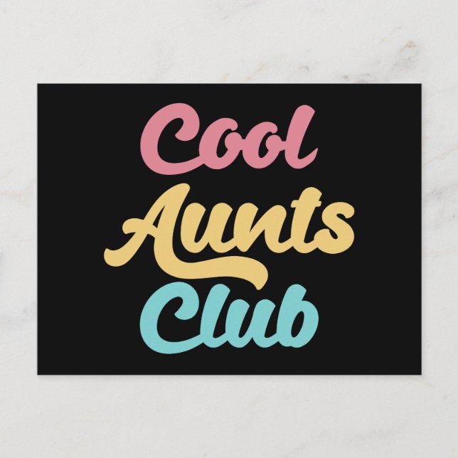 Cool Aunts Club II Vykort (Framsida)