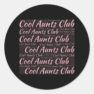 Cool Aunts Club  Runt Klistermärke