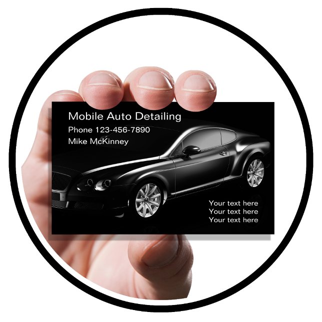 Cool Auto Detailing Visitkort (Skapare uppladdad)