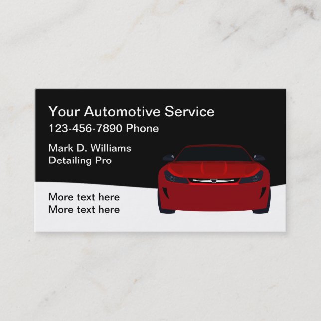 Cool Automotive Bil Detailing Pro Visitkort (Framsida)