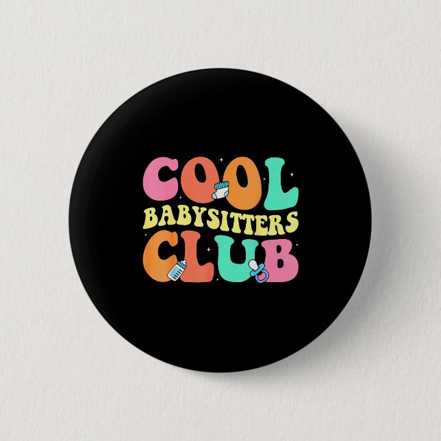 Cool Babysitters Club - Groovy Design Barnvakt B Knapp (Framsida)