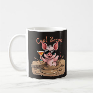 "Cool Bacon" Grisunge i solglasögon Kaffemugg