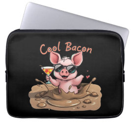 "Cool Bacon" Grisunge i solglasögon Laptop Fodral