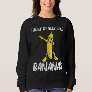 Cool Banana För Män Kvinnor Dabbing Gul Söt Tröja