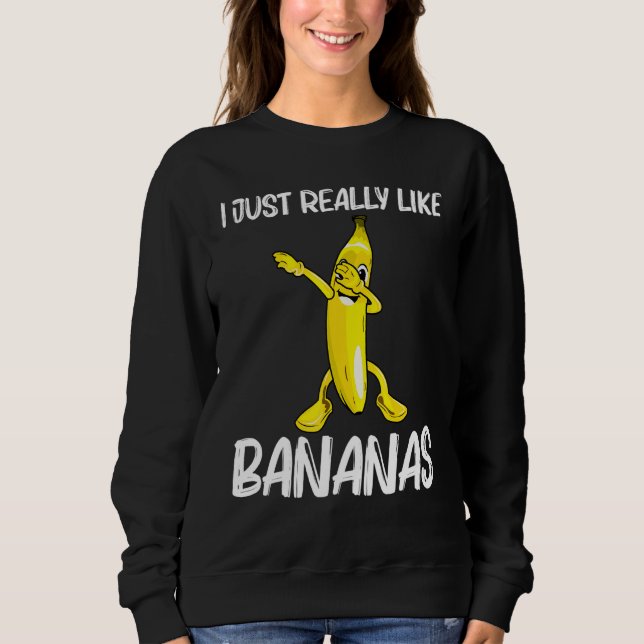 Cool Banana För Män Kvinnor Dabbing Gul Söt Tröja (Framsida)