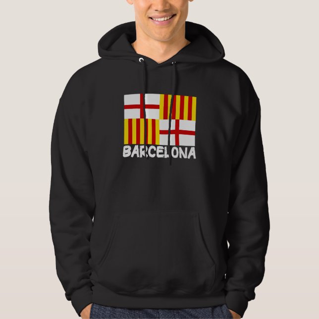 Cool Barcelona Flag Hoodie (Framsida)