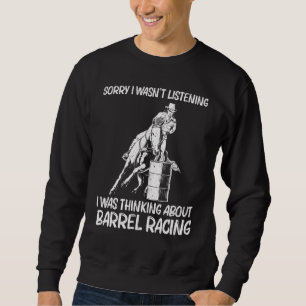 Cool Barrel Racing för kvinnor män Rodeo Häst Tunn Lång Ärmad Tröja