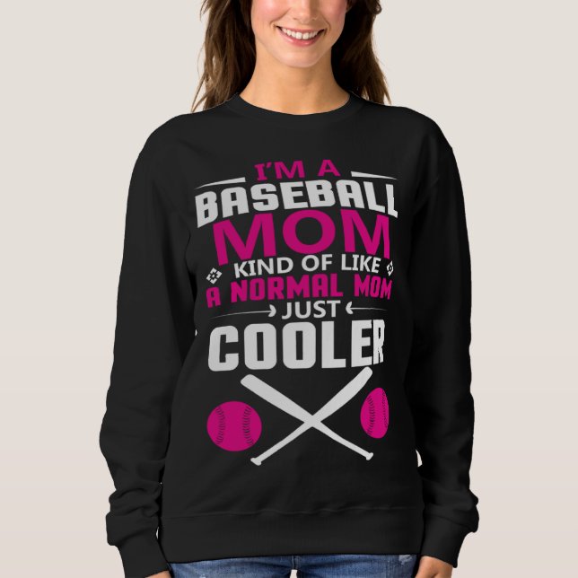 Cool baseball mum everyday text simple retro t shirt (Framsida)