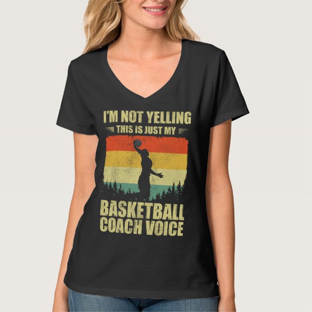 Cool Basketball Coach For Men Women Team Basketbal T Shirt (Framsida)