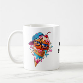 Cool Basketball Glasskon med Solglasögon Kasket Kaffemugg