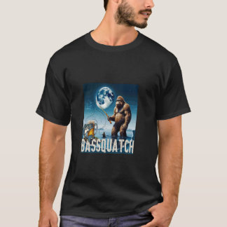 Cool Bassfiske och Bassquatch Månljus Äventyr T Shirt