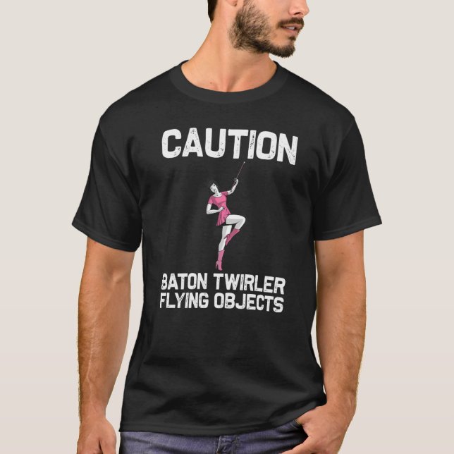 Cool Baton Twirling For Women Girls Twirler Majore T Shirt (Framsida)
