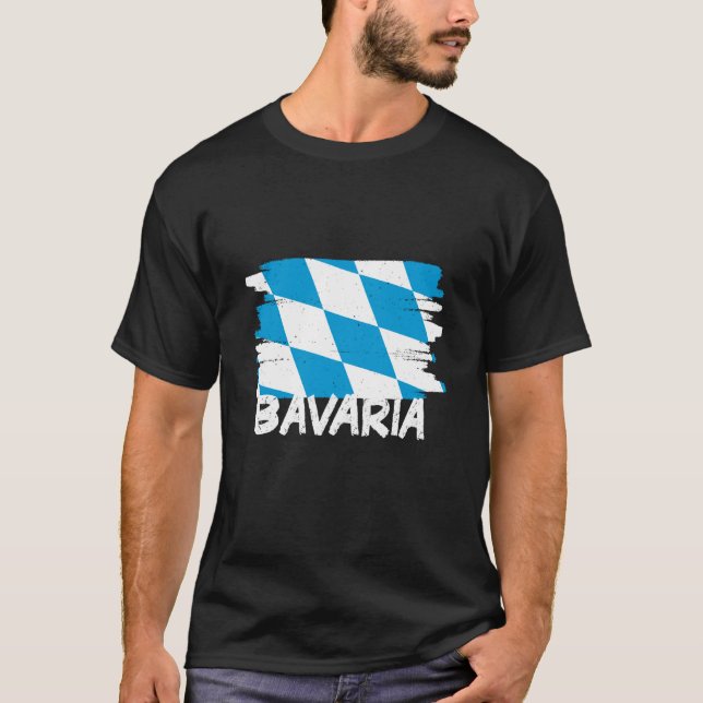 Cool Bavaria Flag T Shirt (Framsida)