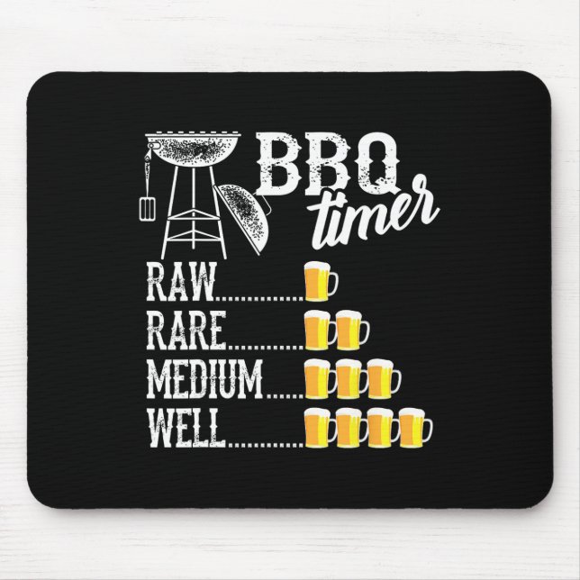 Cool Bbq Timer Raw Rare Medium Well Funny Beer Dri Musmatta (Framsidan)
