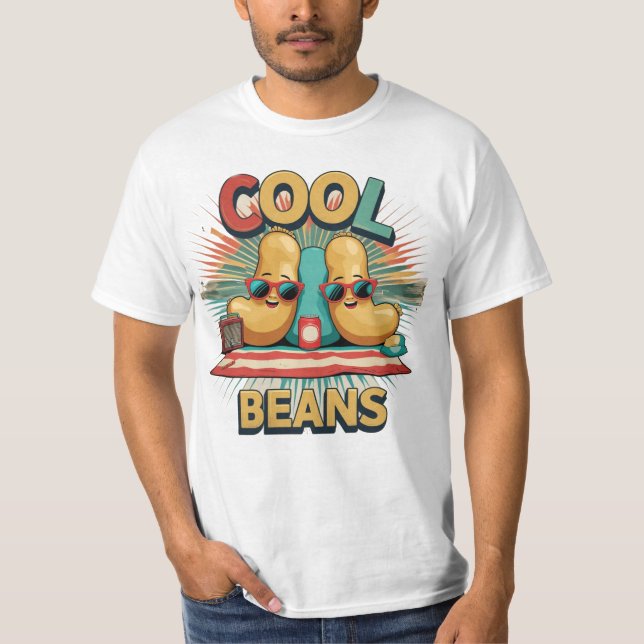 "Cool Beans Vintage Graphic T Shirt (Framsida)