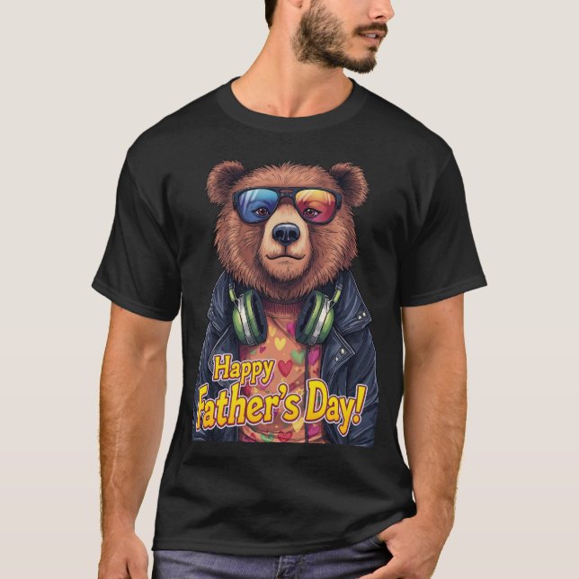 Cool Bear Dad Father’s Day Gift for Stylish Father T Shirt (Framsida)