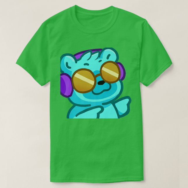 Cool Bear Finger Guns Premium  T Shirt (Design framsida)