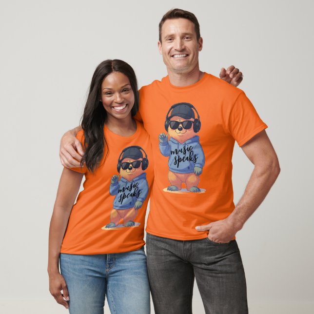 cool bear illustration, t shirt (Unisex)