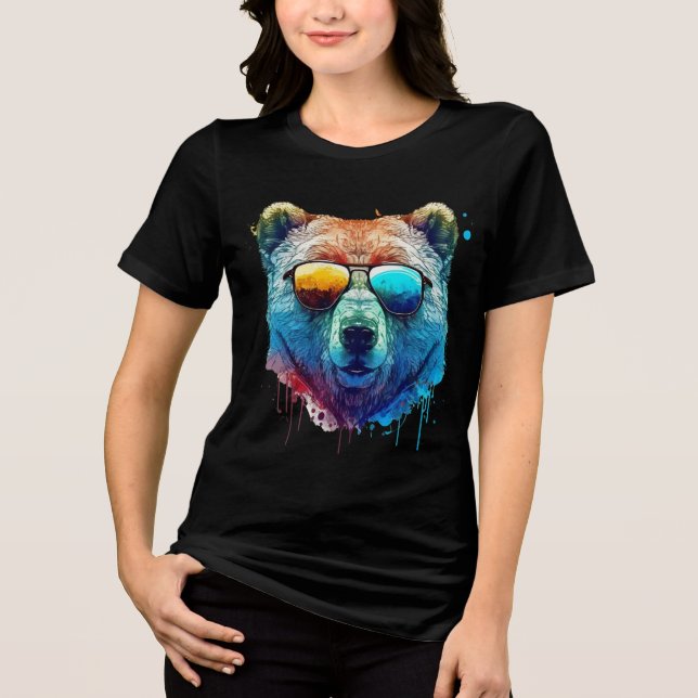 Cool Bear Shades Graphic T-Shirt (Framsida)