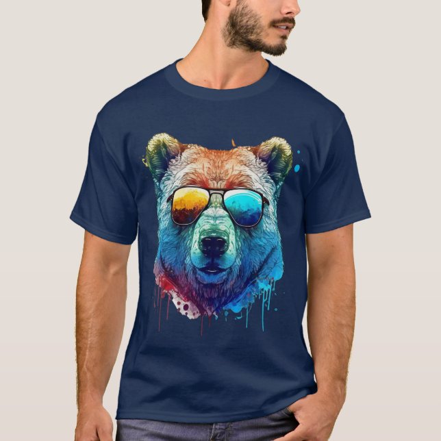 Cool Bear Shades Graphic T-Shirt (Framsida)