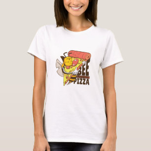 Cool Bee älskar pizza-ordlekar T Shirt