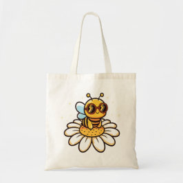Cool Bee på en tusenskönsblomma Tygkasse