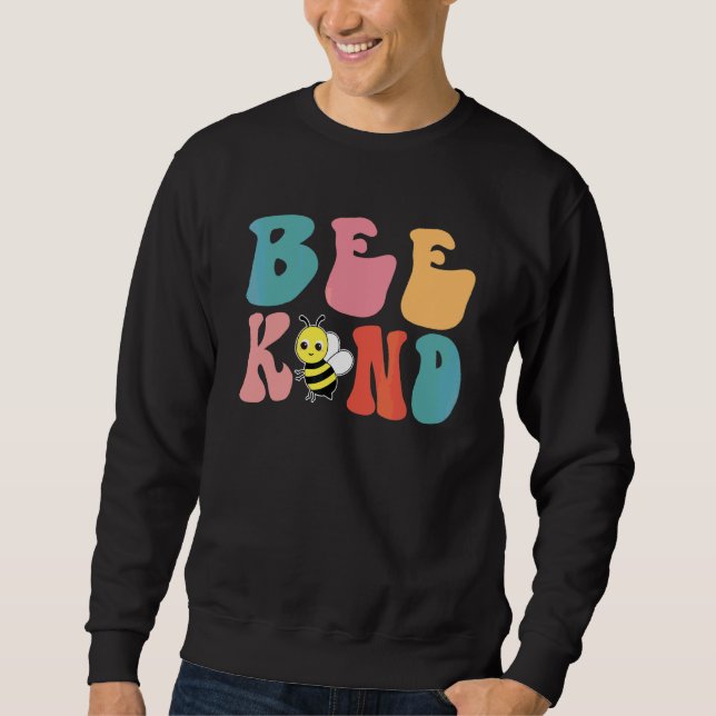 Cool Bee Snäll Blomma  Humlor Kvinnor Flickor Lång Ärmad Tröja (Framsida)