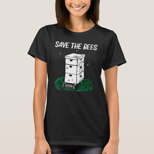 Cool Beekeeping For Men Women Honeybee Honeycomb T Shirt (Framsida)
