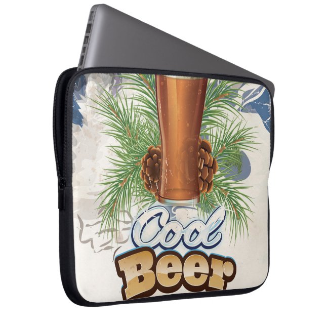 Cool Beer vintage Bar Poster Laptop Sleeve (Framsidan Höger)