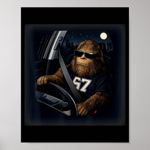 Cool Bigfoot kör 67 Sungles Roliga presenter Män W Poster