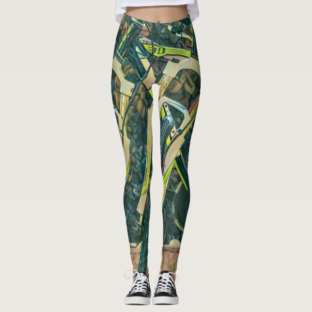 Cool bike artwork leggings (Framsida)