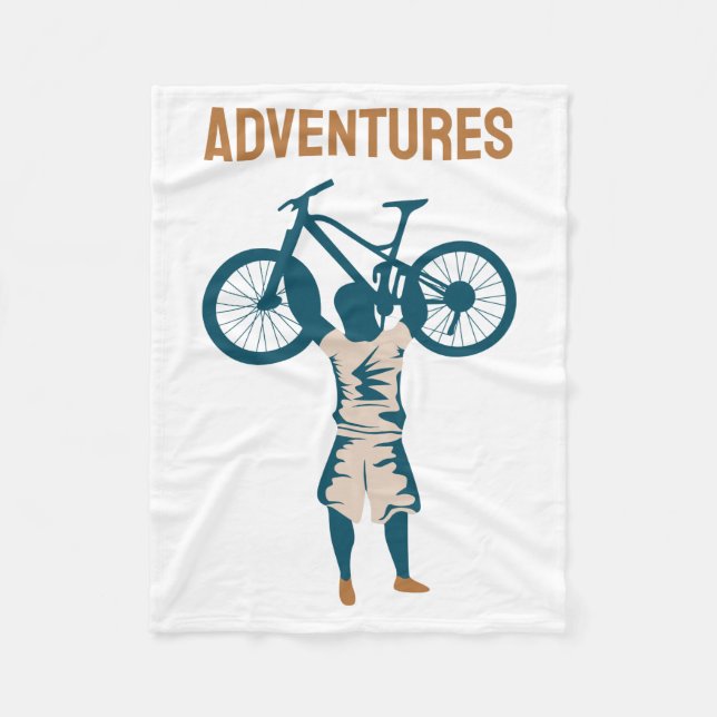 Cool Biker - Äventyr Fleecefilt (Framsidan)