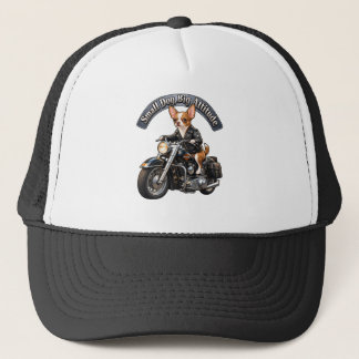 Cool Biker Chihuahua Hund Ridning Motorcykel Lastb Keps