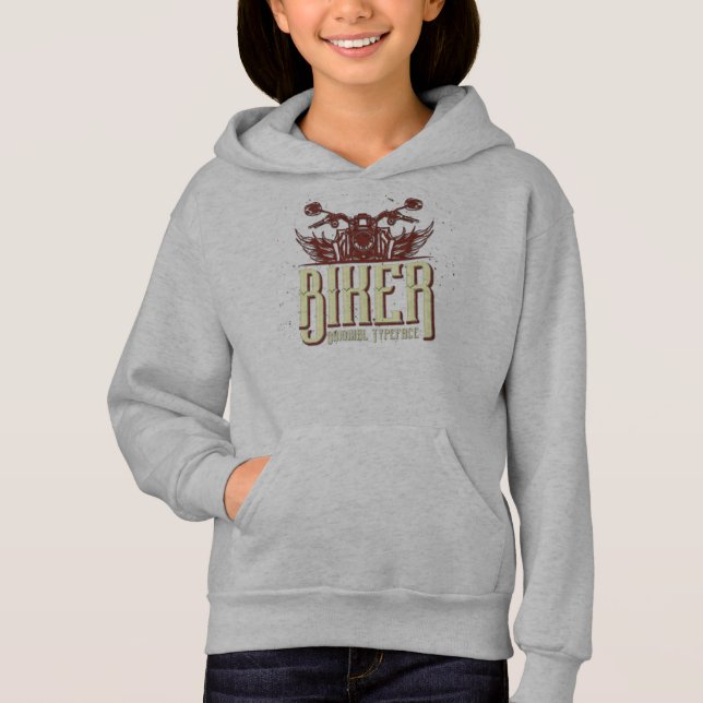 Cool Biker-design - Original typsnitt T Shirt (Framsida)