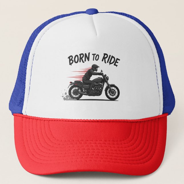Cool Biker Gift - "Born to Ride" Design Keps (Framsida)