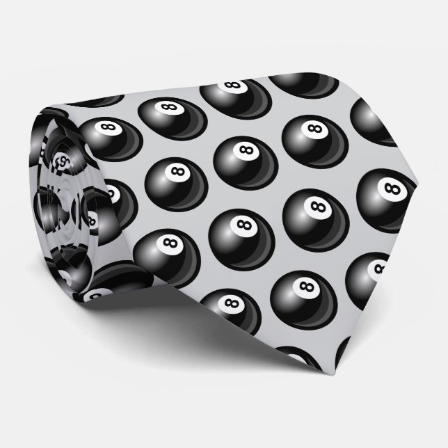 Cool Billiards åttaboll kaklade mönster Slips (Rullad)