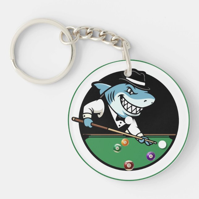 Cool Billiards Pool Shark Theme Keychains (Framsidan)