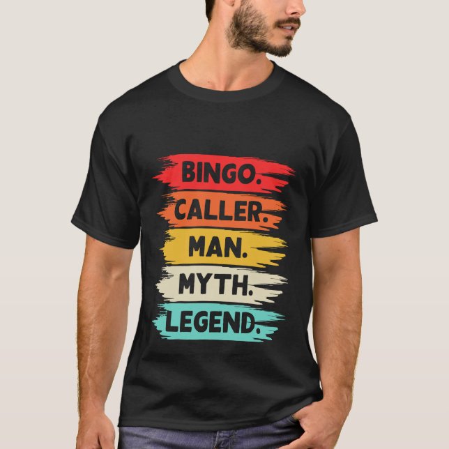 Cool Bingo Caller word art  T Shirt (Framsida)