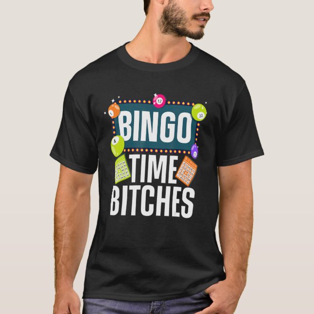 Cool Bingo For Men Women Bingo Player Card Game T Shirt (Framsida)