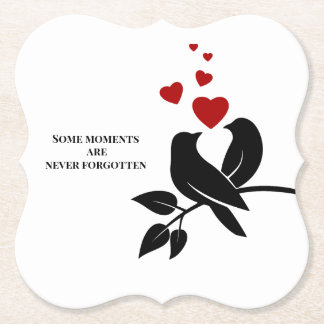 cool birds with hearts underlägg papper