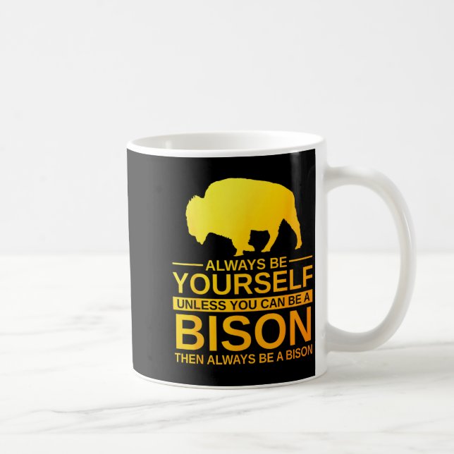 Cool Bison Design For Men Women Buffalo Animal Lov Kaffemugg (Höger)