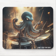 Cool bläckfisktrumslagare Rockmusik Musmatt