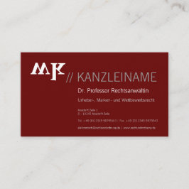 Cool, blau, schwarz | Kartenhaus Modern Visitkort